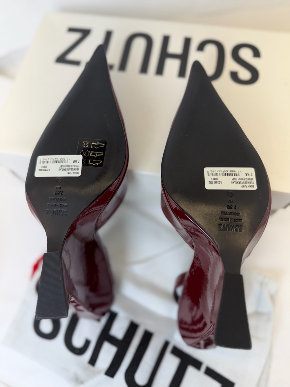 Schutz Siena Pump in Rubi Wine pointed toe sling-back high heel - Picture 7 of 7